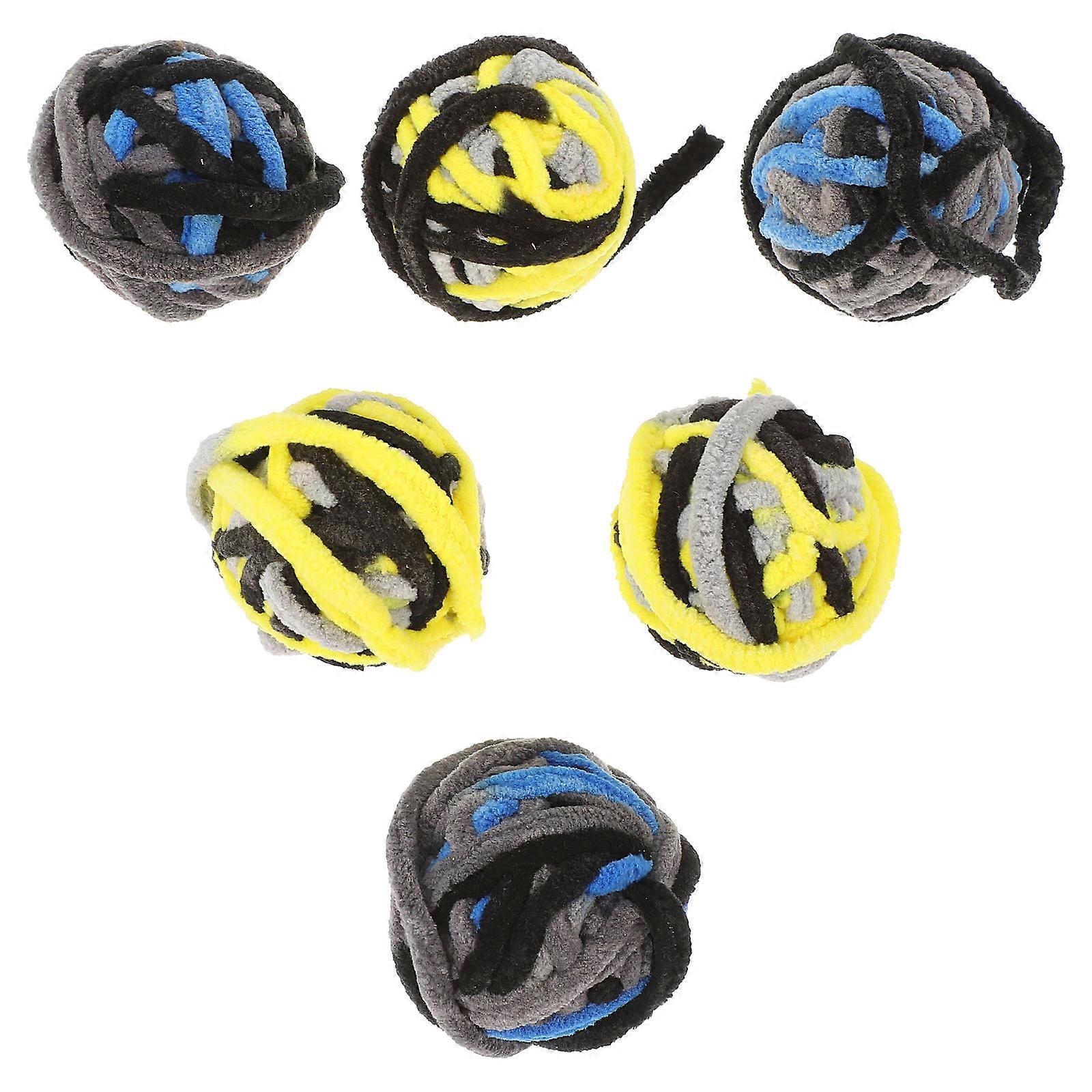 30Pcs Assorted Color Cat Toy Balls With Built-In Bell For Pet Owners Gift Giving Plush Material