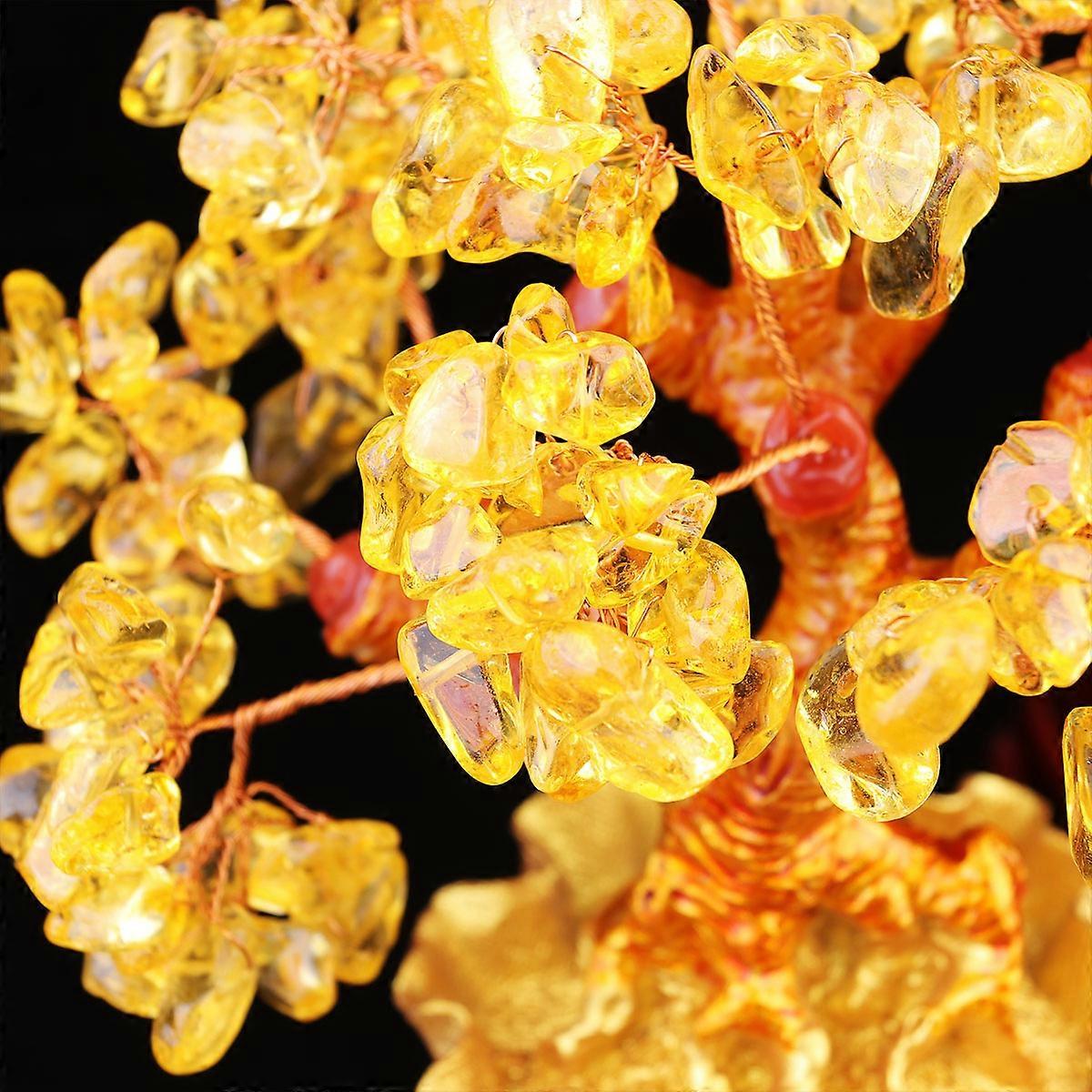 Assorted Color Crystal Money Tree Decoration for Office Wealth Symbol