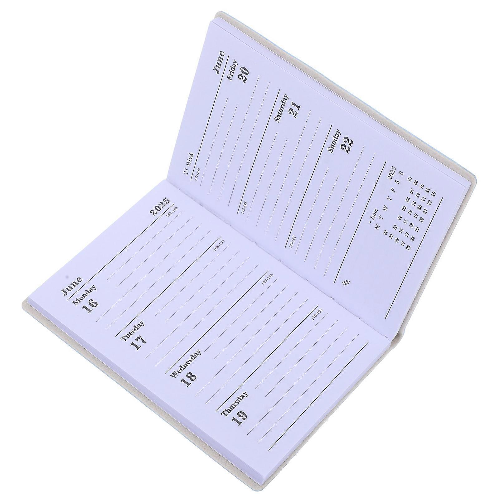 Planner Notepad Blue for Writing 2Pcs Mini Delicate Journaling Notebook 2025