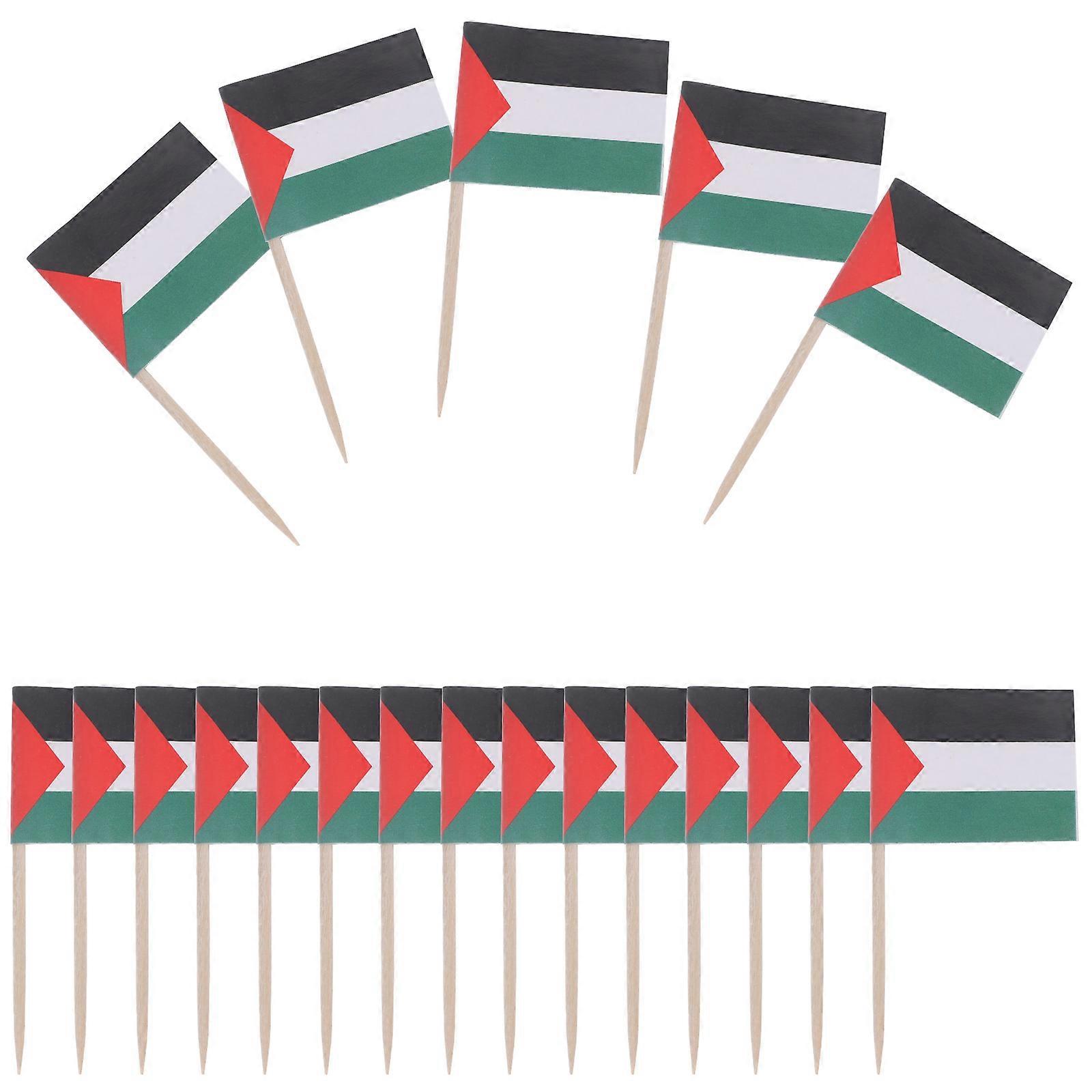 Decorative Palestine Flag Toothpicks for Party Cake Toppers 300Pcs Set