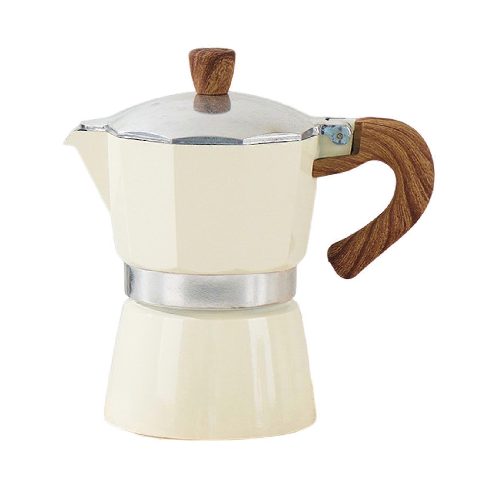 Moka Pot Espresso Maker 150ml Lightweight Stovetop Coffee Maker Easy to Use Italian Coffee Brewer for Rich Espresso Latte Cappuccino