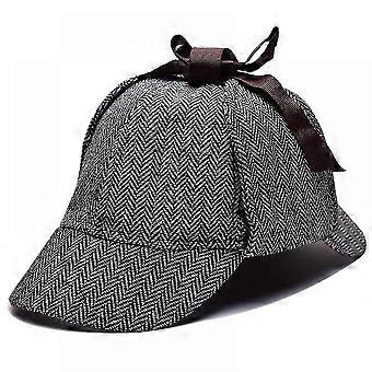 Ull Tweed Deerstalker Hatt-grå