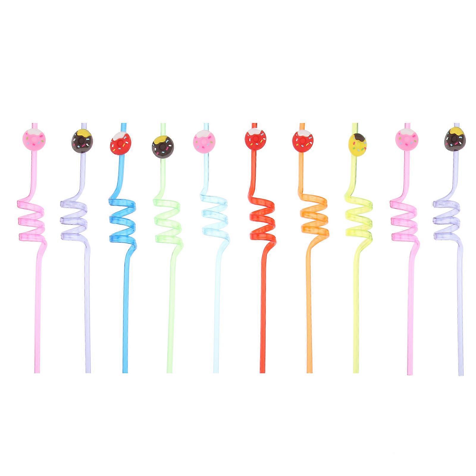 Multi-Color Drinking Donut Shape Party Organizers Festive Atmosphere Drinking Tool 25.5cm 20Pcs