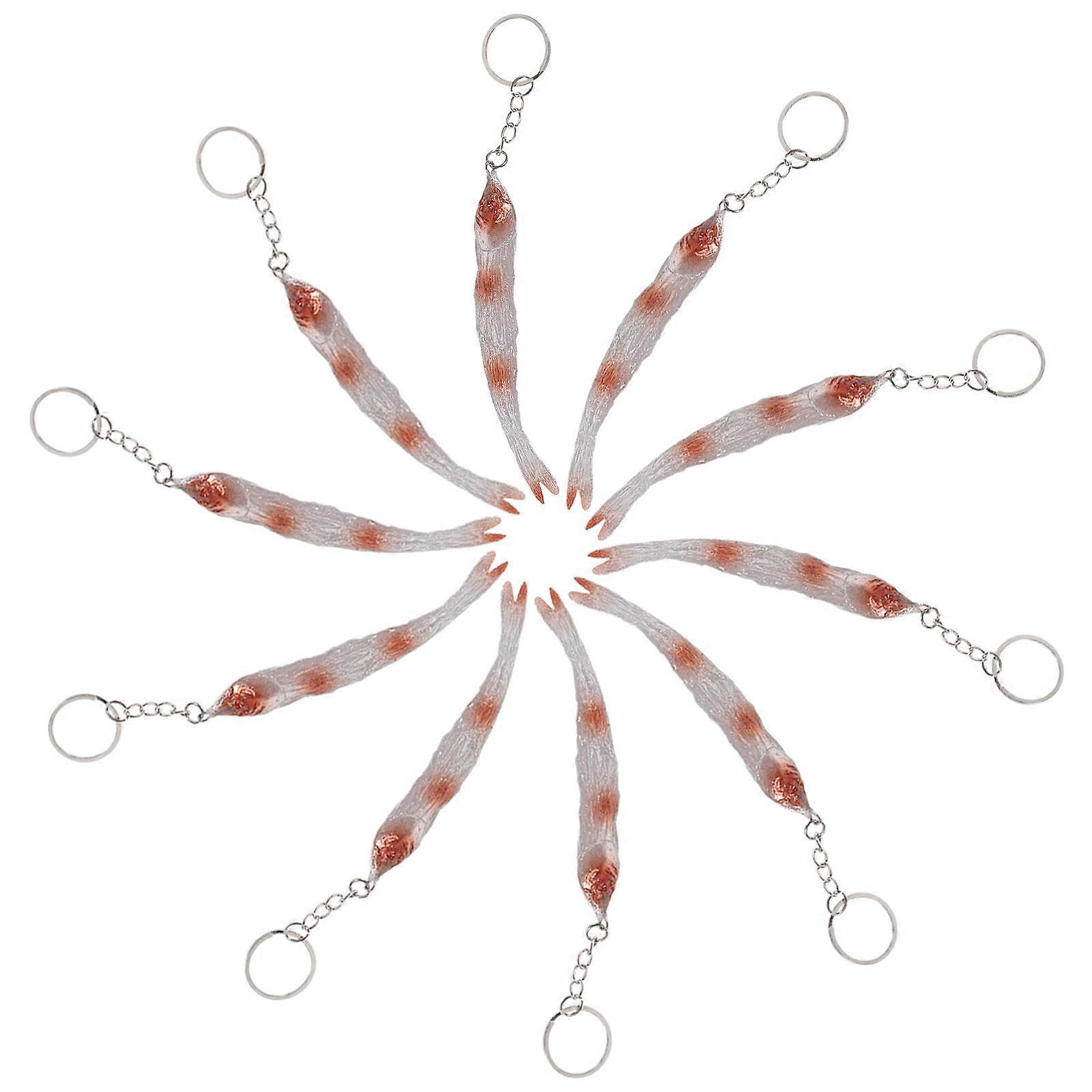 Decorative Barbecued Dried Fish Keychain Pendant Keychains Multi Color Funny Design For Photography 20Pcs
