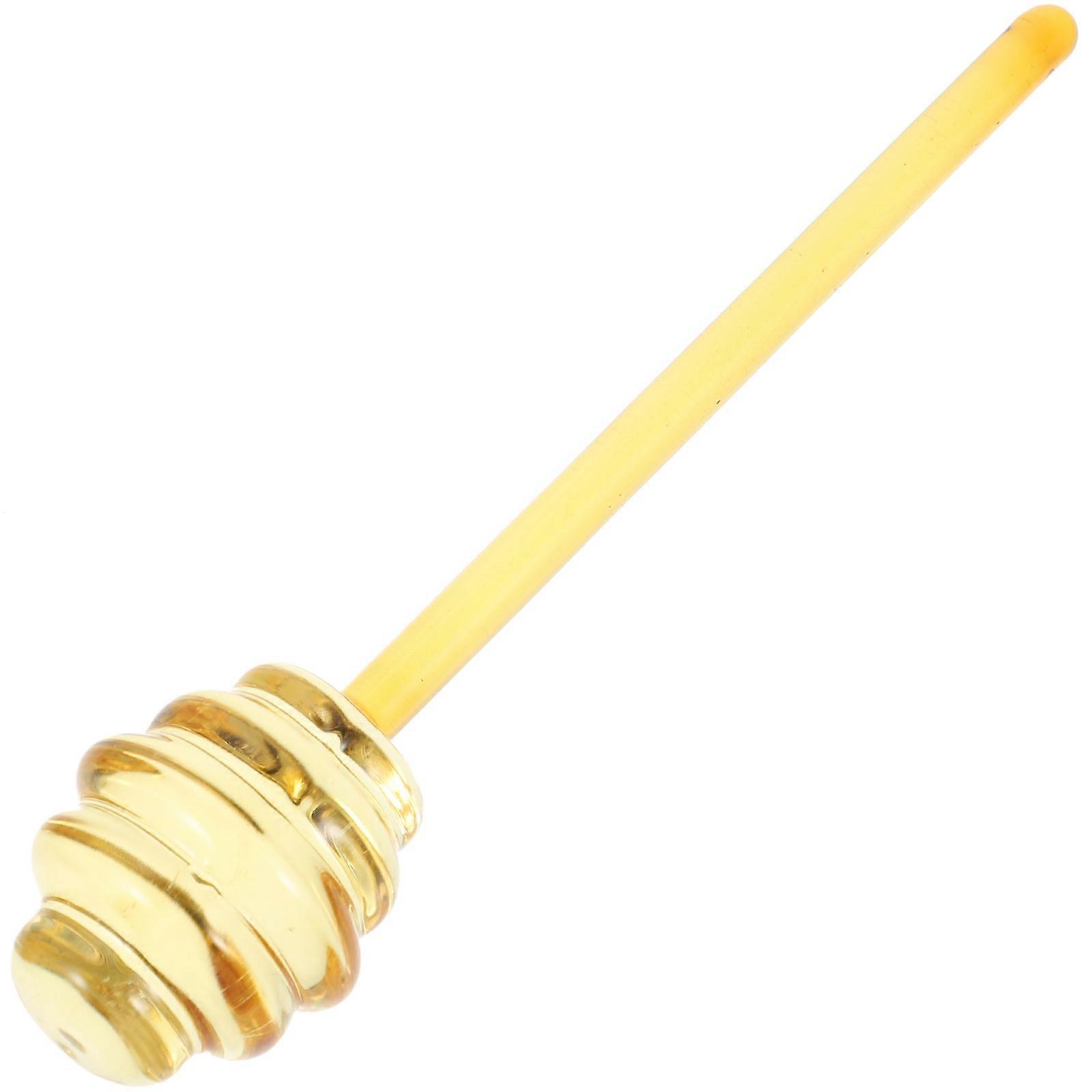 Household Honey Dipper 2Pcs Yellow Transparent Mixing Stick Suitable For Honey Serving At Small Restaurant Dinner And Café Events