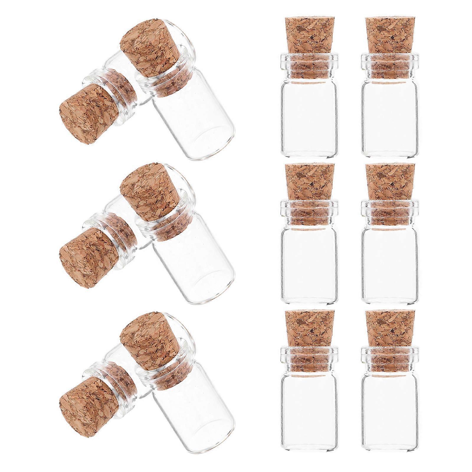 Glass Vials With Corks 36 Pcs Mini Glass Bottles Ideal For Craft Projects Transparent Storage And Decoration
