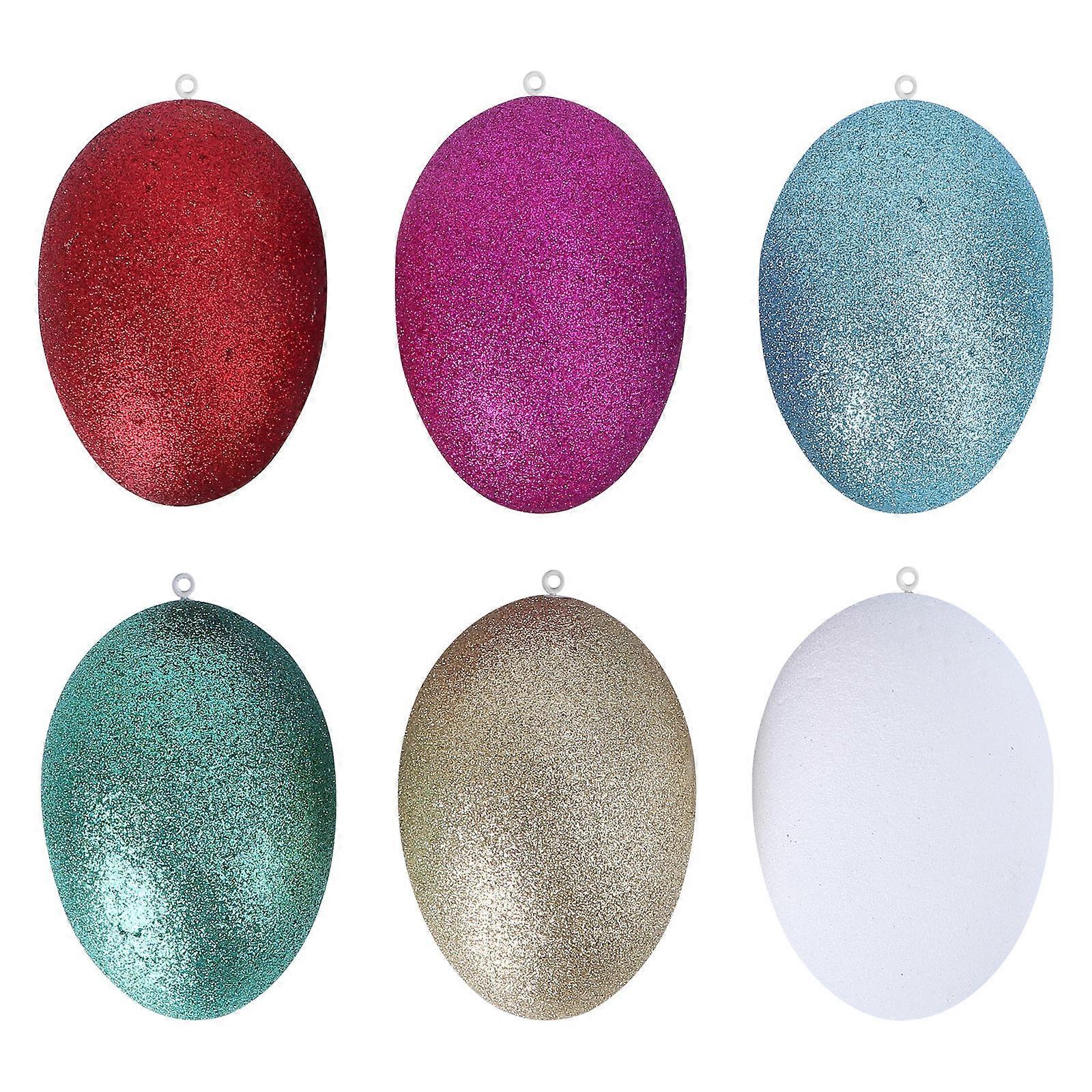 Shiny Easter Egg Decor Foam Easter Egg Decoration for Festival Use 12Pcs