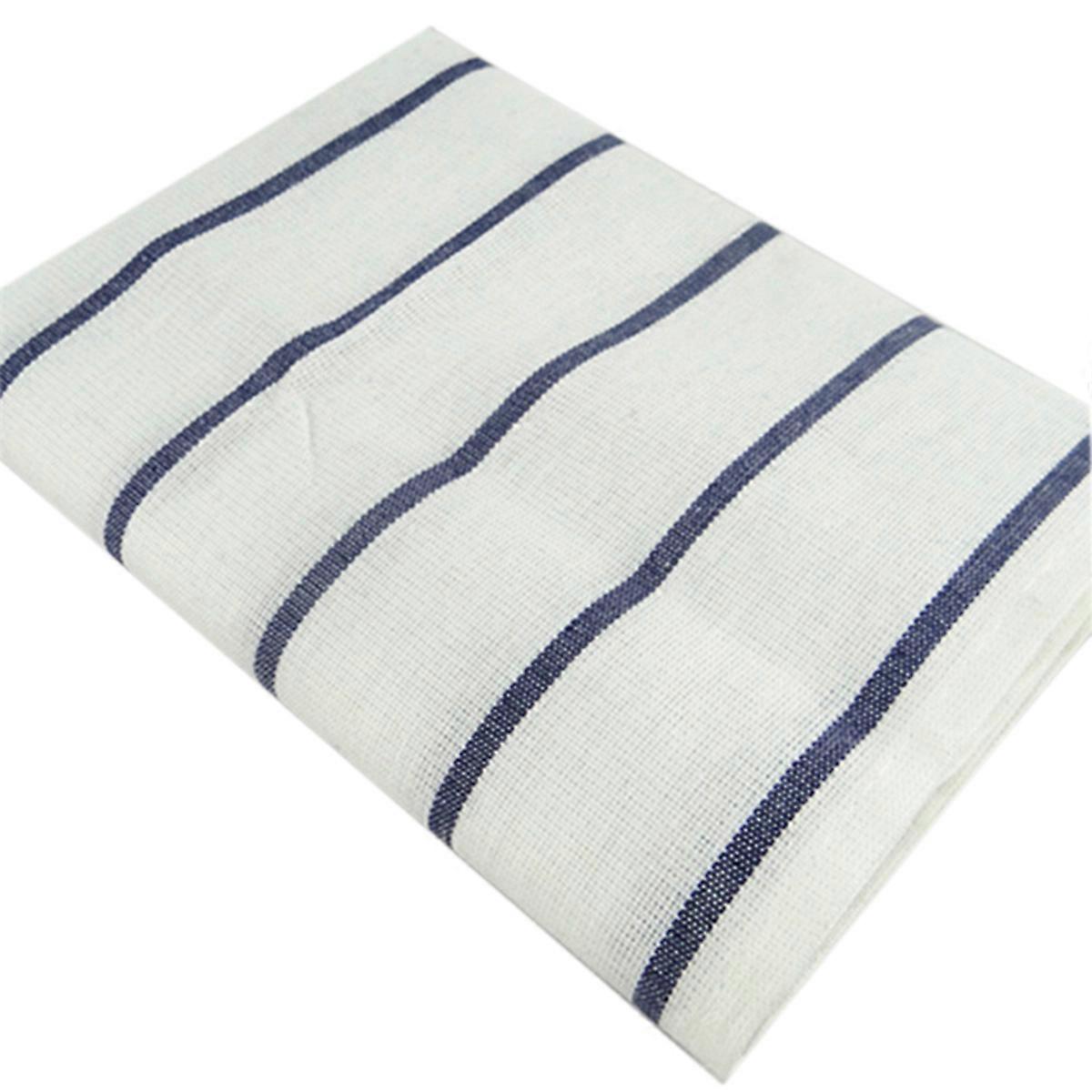 Striped Tablecloth Mediterranean Style Rectangular Tablecloth for Banquet Use 1 Piece