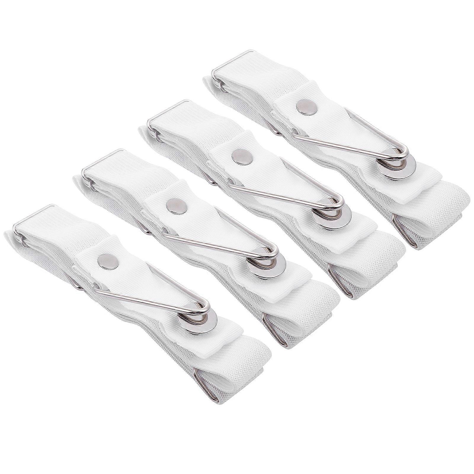 Quilt Fixator Adjustable Bed Sheet Clips for 8Pcs White Set