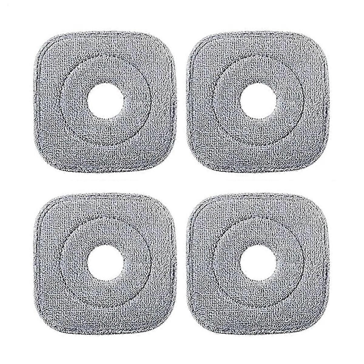 Mop Pads 4 Pieces Microfiber Refills Square Brush Scrub Pad
