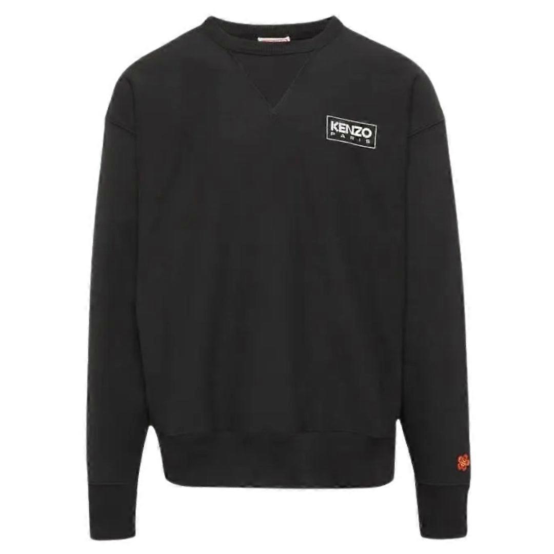 Kenzo Paris Outlined Logo Black Sweatshirt