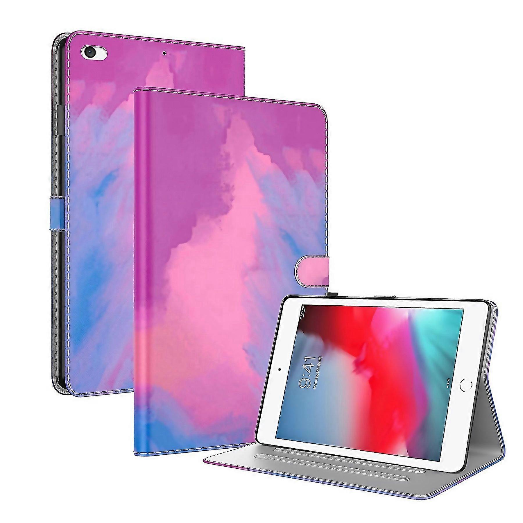 For Watercolor Pu Case For Ipad Mini 5 4 3 2 Easy To Clean And Maintain