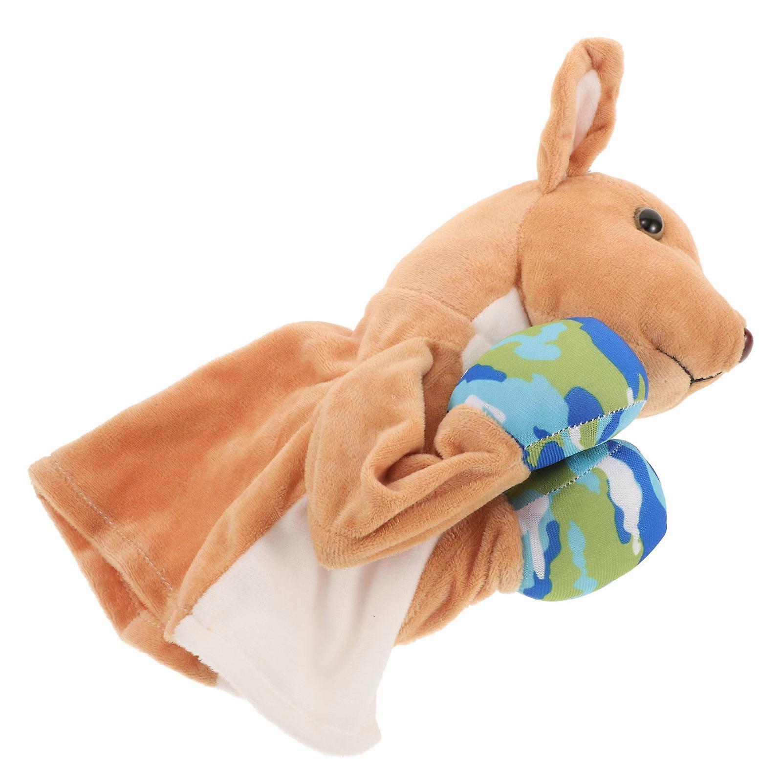 Interactive Kangaroo Plush Hand Puppet for Storytelling with Sound Feature