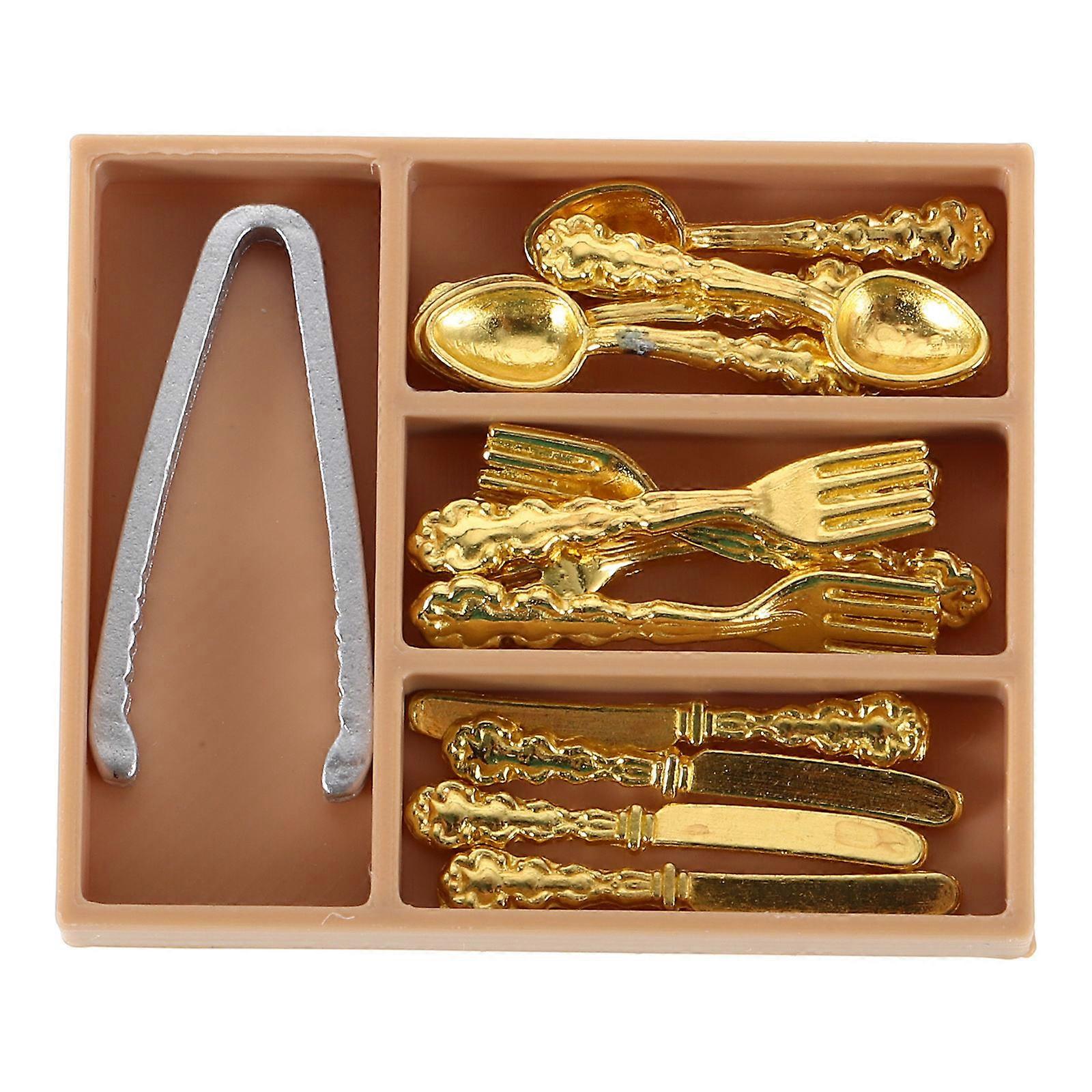 Dollhouse Kitchen Tools Dollhouse Tableware for 3Sets Mini Plastic Set