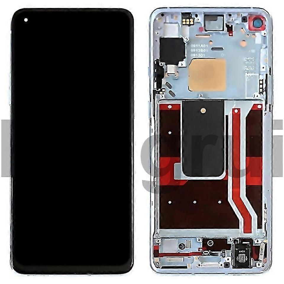 For Oneplus 8t 5g Kb2001 Kb2000 Kb2003 Amoled Lcd Screen Digitizer Full Assembly With Frame Blue