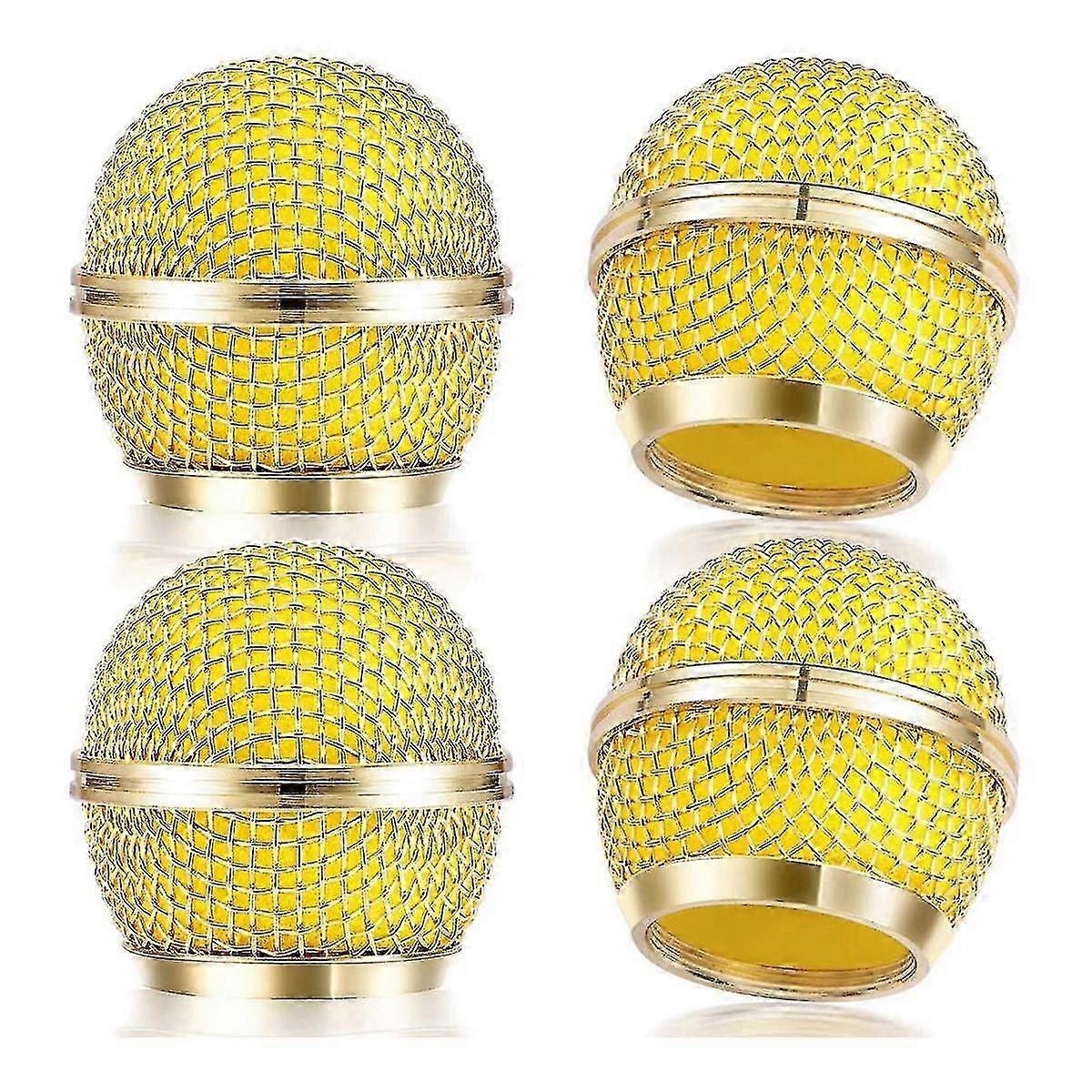 4PCS Mic Grille Replacement, Mesh Microphone Grill Head for SM58 Wireless Microphone & Wired Mics,-Yvan