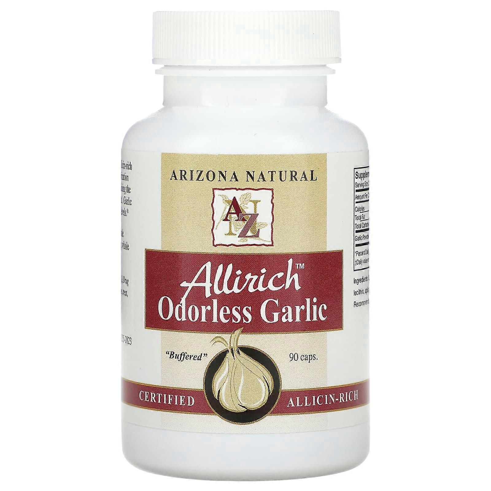 Allirich, Odorless Garlic, 90 Caps