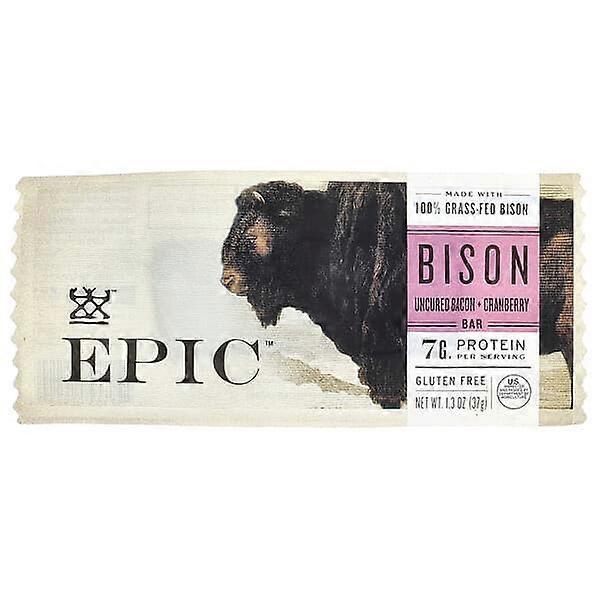 Epic Bar, Bison Bar, Uncured Bacon + Cranberry, 1.3 oz (37 g)