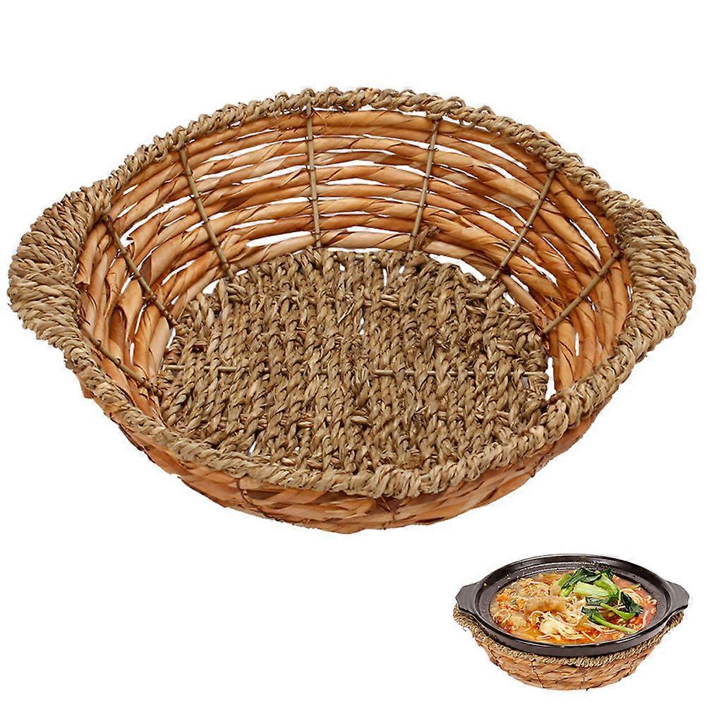 Woven Basket Stone Pot Mat for Daily Use 1 Piece