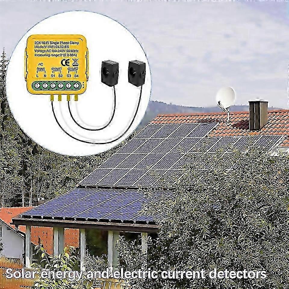 25-26 For Tuya Wifi Power Meter Monitor 2ch Realtime Energy Current Monitor