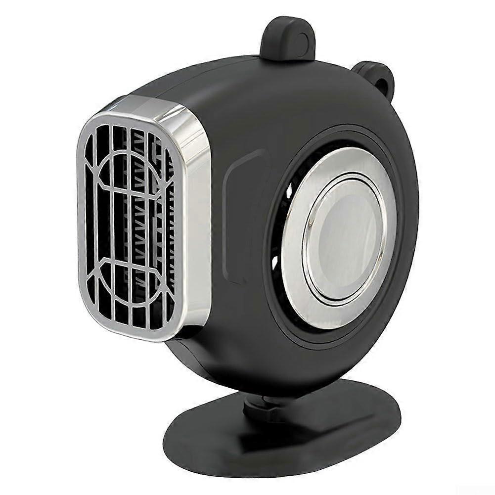 12V 150W Portable Car Heater With Windshield Defogger And Defroster, 3Second WarmUp, Dual Cooling Heating, Black