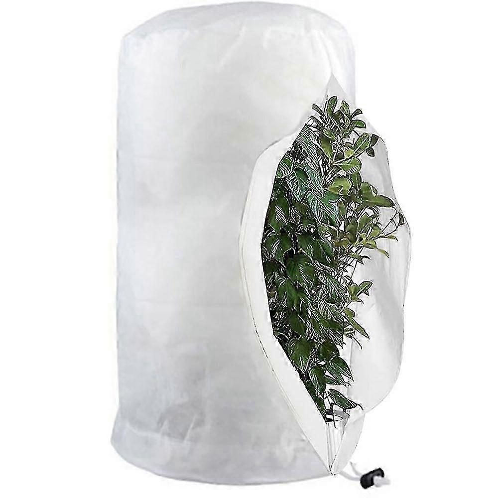 Plant protection cover reusable with drawstring