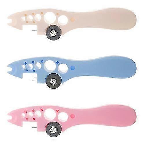 Convenient Plastic Bottle Opener Blue Pink Grey (3Pcs)