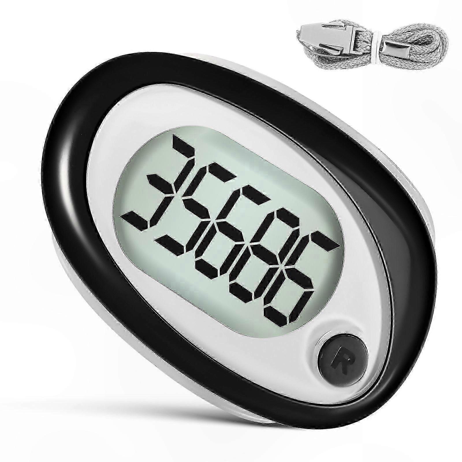 3D Digital Pedometer with Clip and Lanyard for Walking, Running, and Hiking Activity Tracker