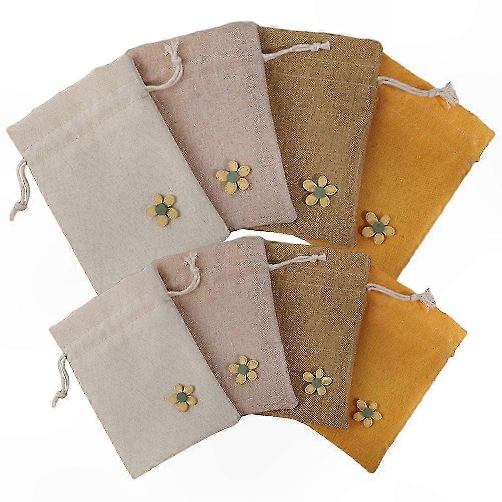 8-Pack Reusable Aromatic Flower Pouches for Dried Herbs and Fragrant Sachets