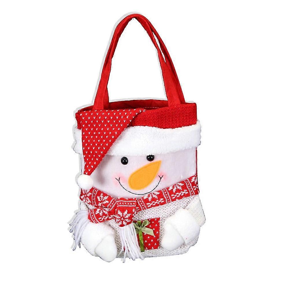 Large Christmas Candy Present Bag: Sturdy Felt & Knit Material, Versatile Use