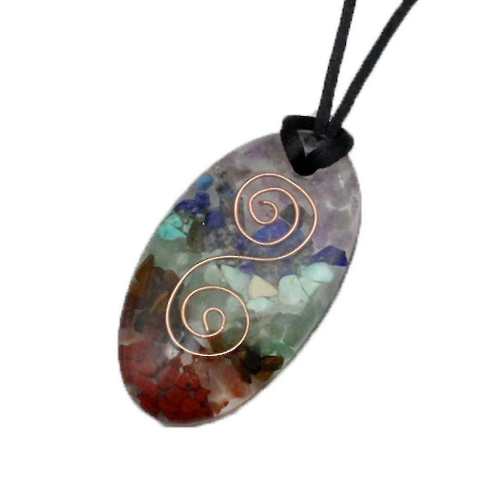 Craft Decoration Makers Drop-shaped Natural Semi-precious Stone Synthetic Crystal Necklace Color-1