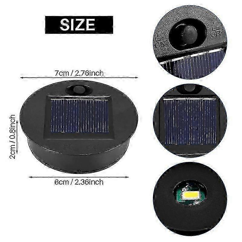 Pyöreät aurinkovalot riippuvaan lyhdyn vaihtoon - 4kpl setti