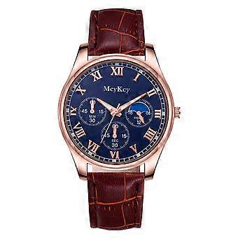 NINSEN Herren Digitaluhr, wasserdichte Sportuhr, Herren-Businessuhr, Quarzuhr mit Lederarmband, Geschenkuhr
