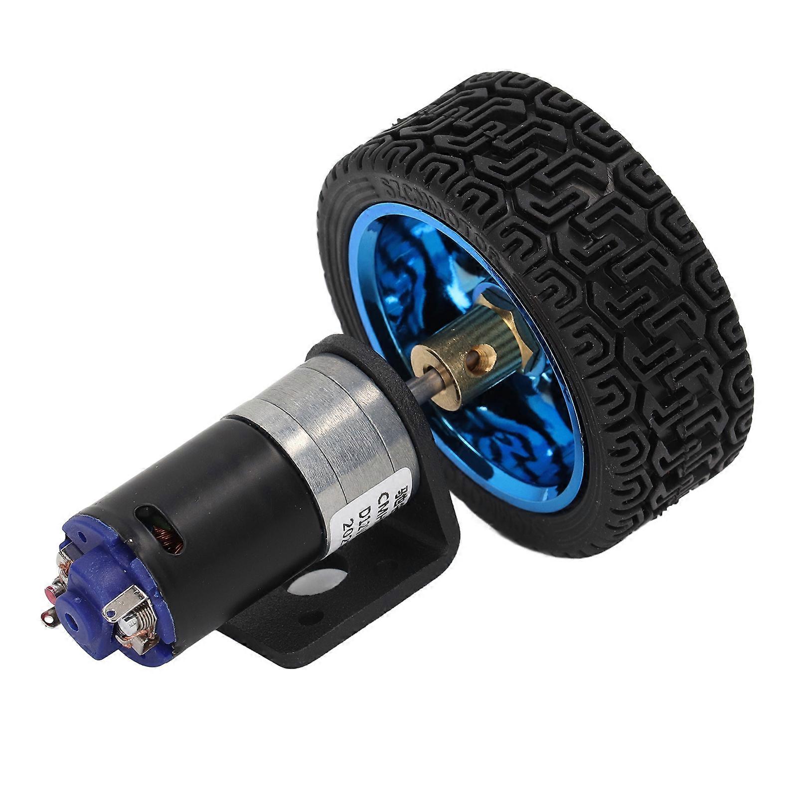 Encoder Motor Set Micro DC Gear Motor with Mounting Bracket 25mm High Torsion for Smart Car 12V