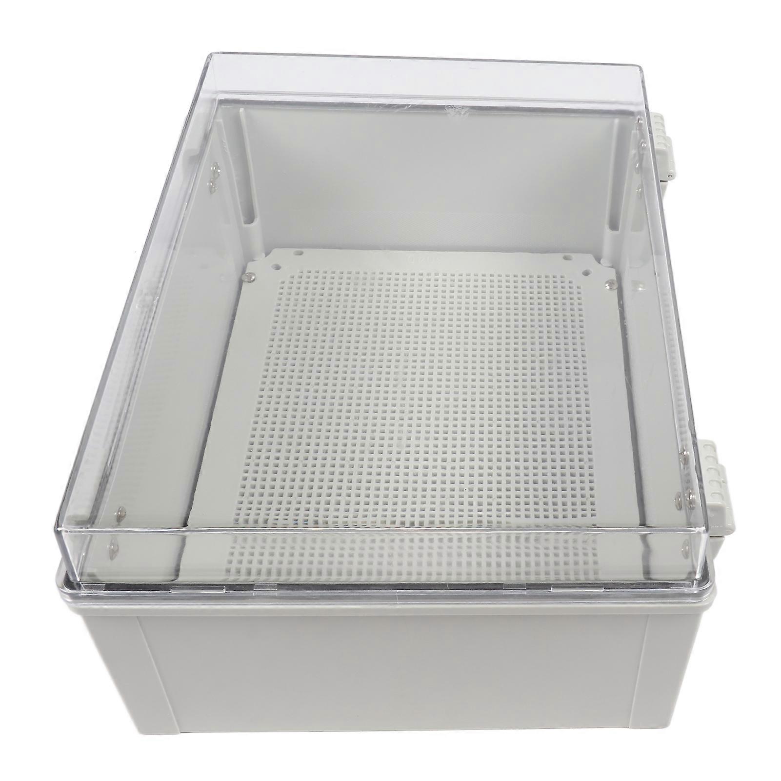 Junction Box ABS Plastic Waterproof Dustproof Hinged Shell Outdoor Universal Project Enclosure with Clear Cover