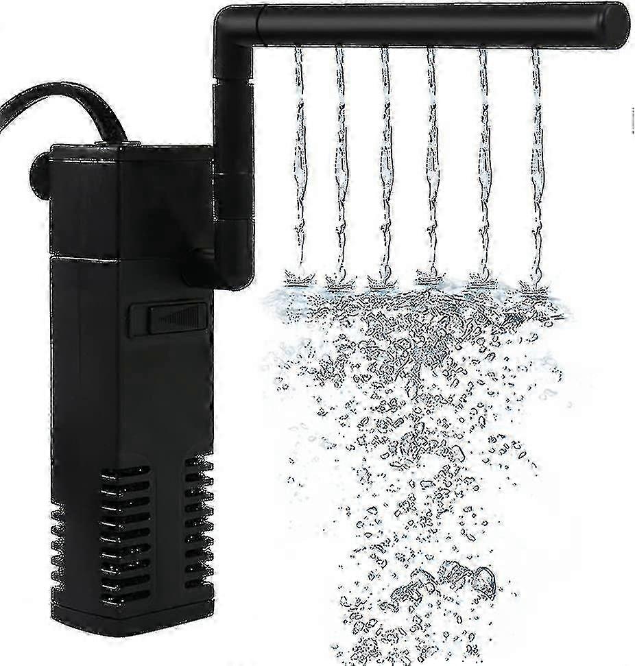 Adjusted Flow Rate Internal Filter for Aquariums with Water Pump, Suitable for 20-250l Tanks, Silent Operation, 20w