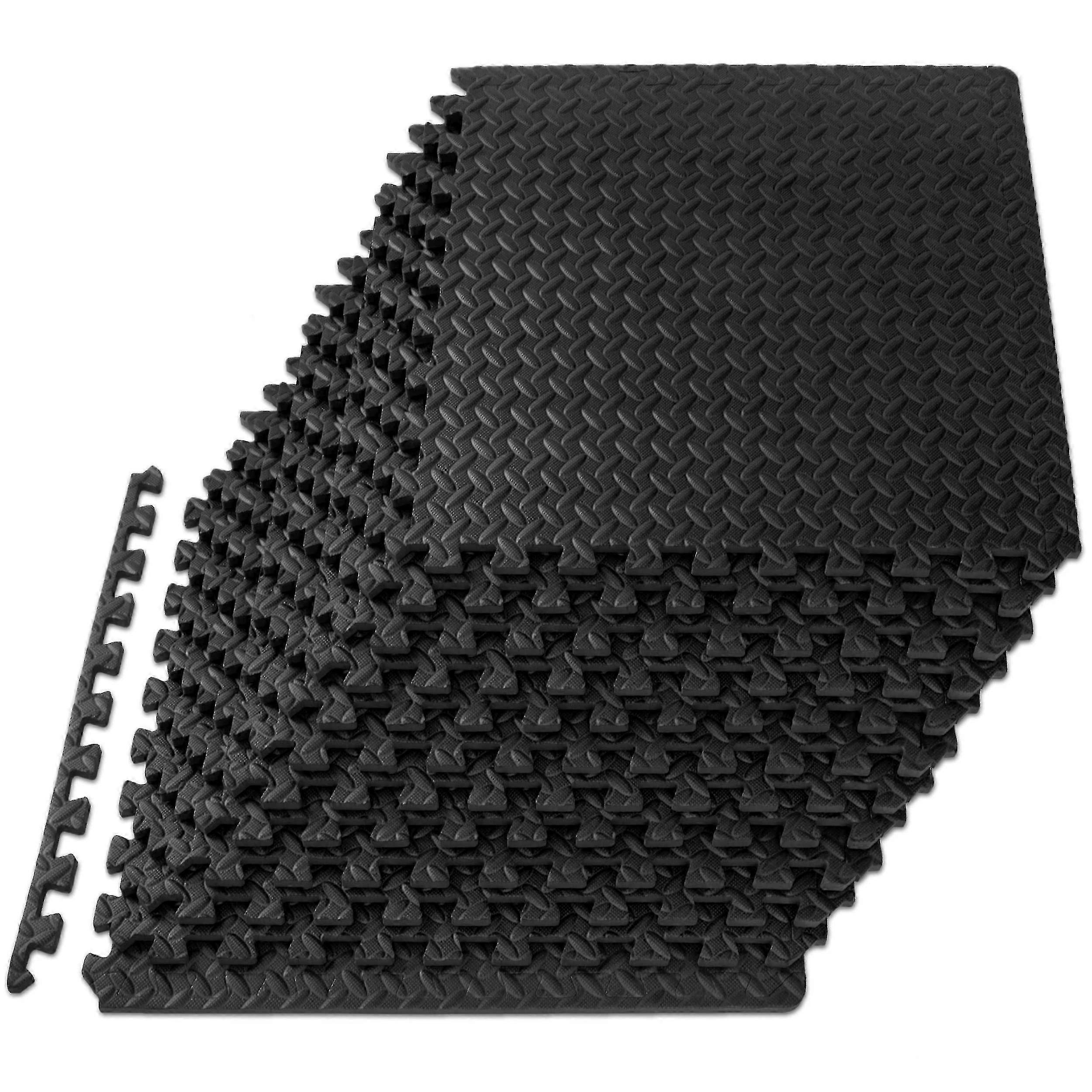 Puzzle Exercise Mat ½ in, EVA Interlocking Foam Tiles Floor for Home Gym, Workout & Kids