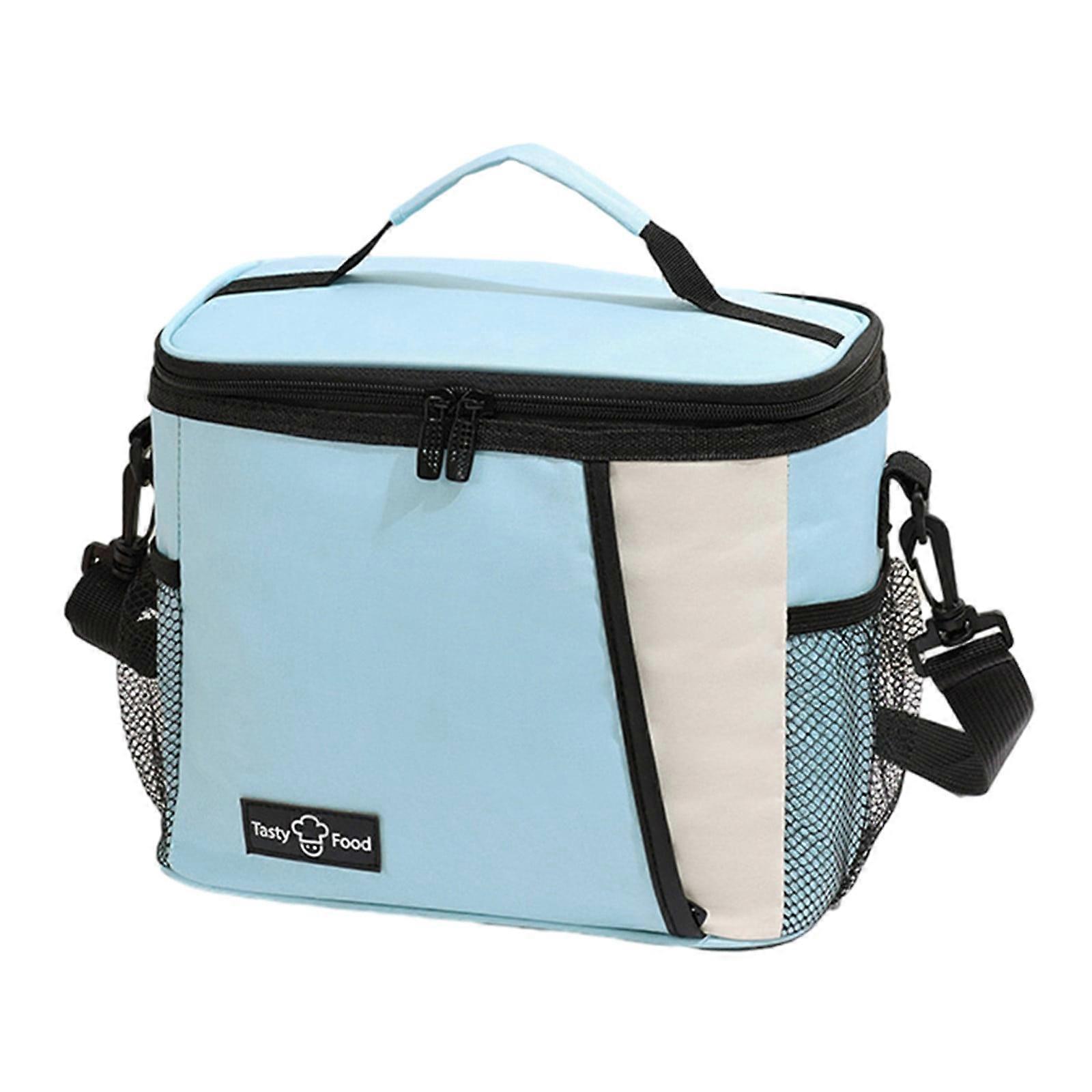 Zeceouar Small Lunch Box, Super Thermal Insulated Cooler Bag with Shoulder Strap, Reusable Pail for Work, School, Picnic