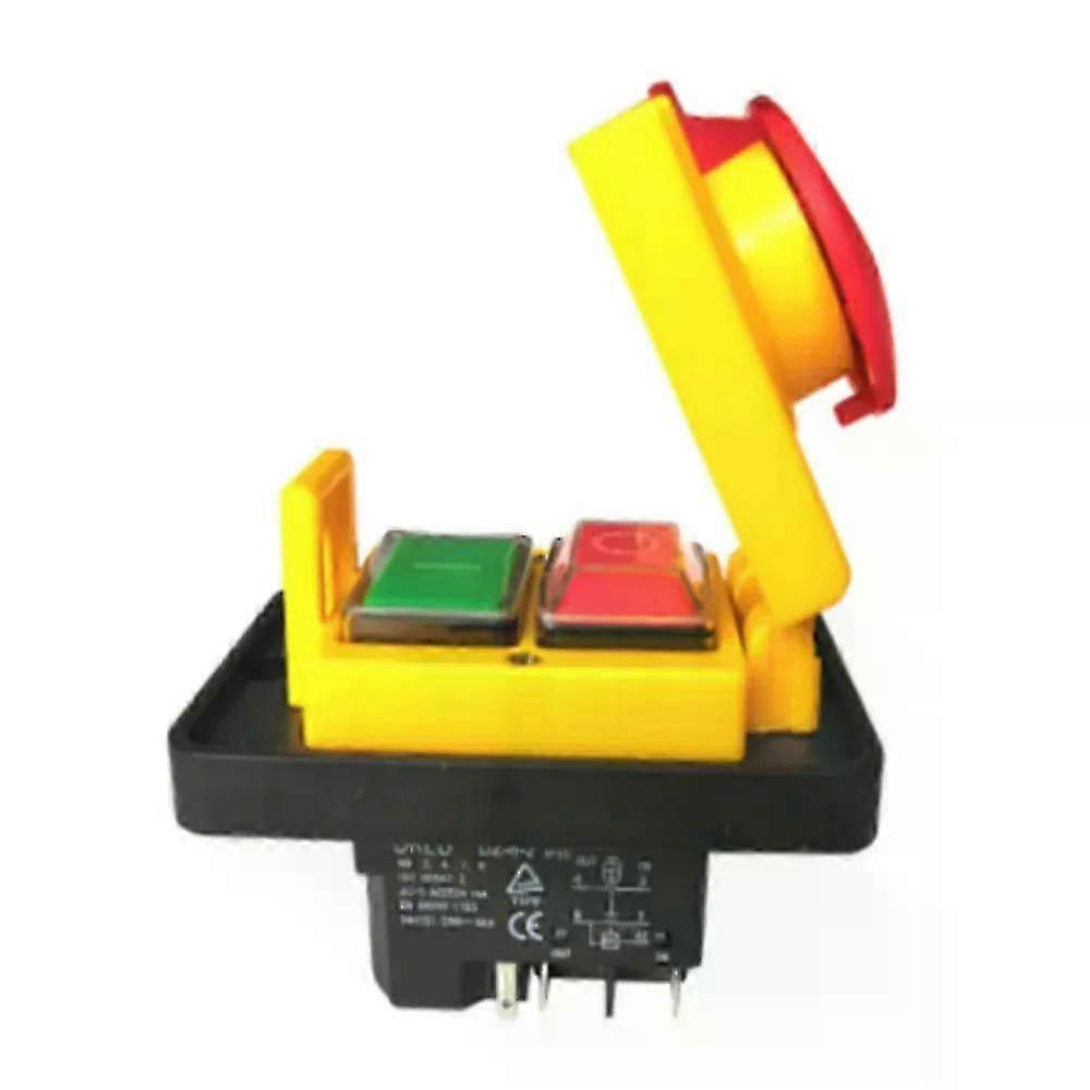 DZ-6-2 15A 250V IP55 Waterproof Electromagnetic Drill Push Button Switch 5 Pins for Magnetic Machine