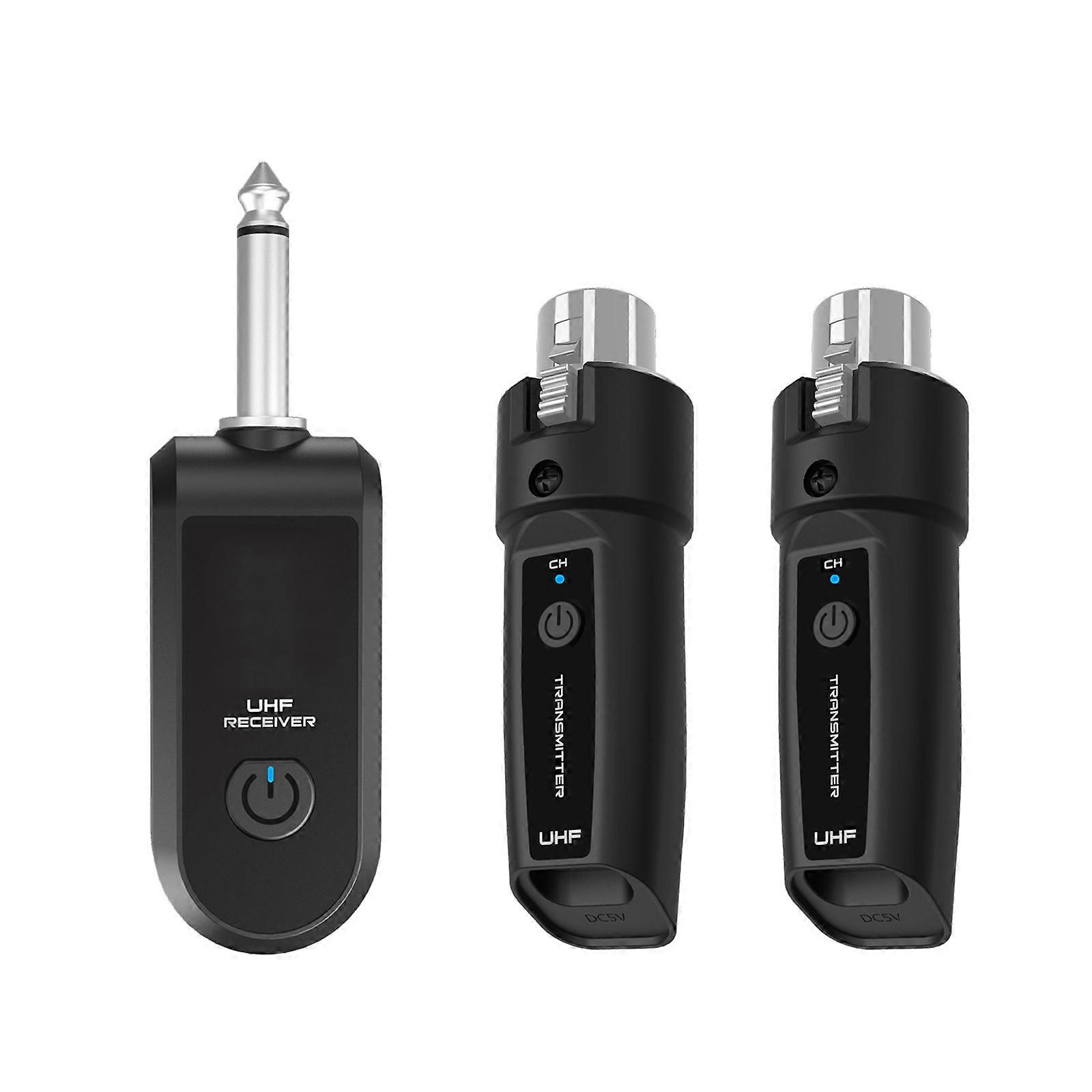 Flexible Wireless Microphone System Transmitter Receiver For Dynamic Microphones Perfect For Live Performances Multicolor