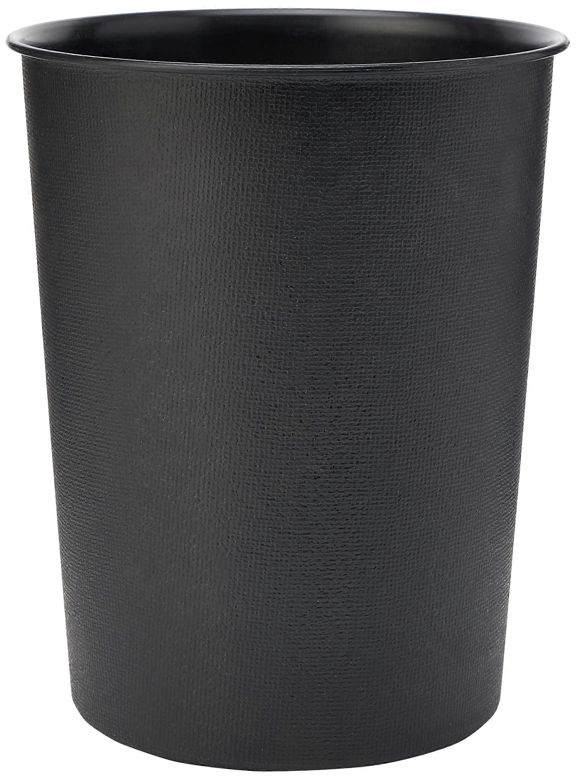 Black Lightweight Plastic Waste Paper Basket Bin, 10L Size, Durable, Home Office Storage Solution
