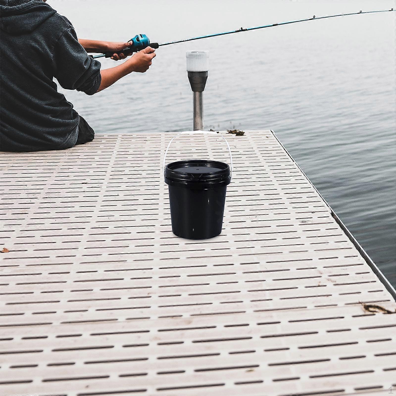 Bucket All Purpose Pail Portable with Handle and Lid Food Storage Container for Kitchen Home