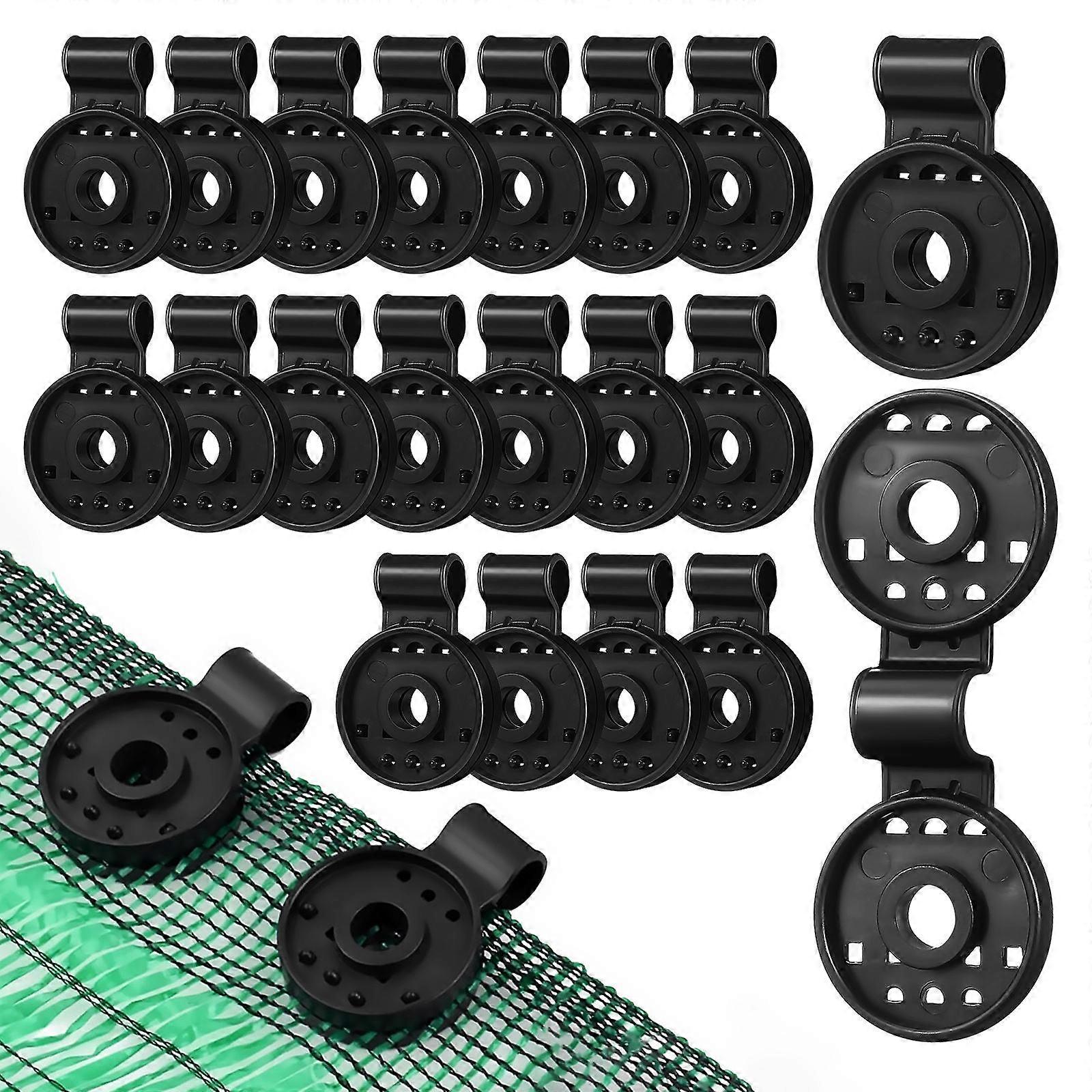 Shade Cloth Clips Plastic for Fixing Use 50Pcs Black Greenhouse Net Fixing