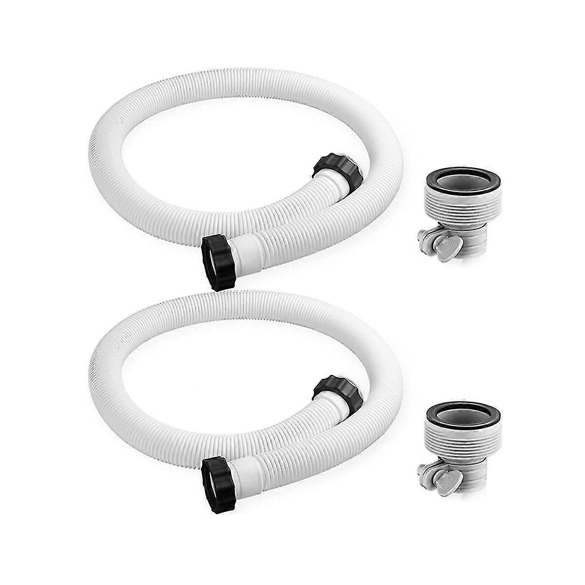 2 Pcs 1.5inch Pool Filter Pump Connector Drain Hose Adapter