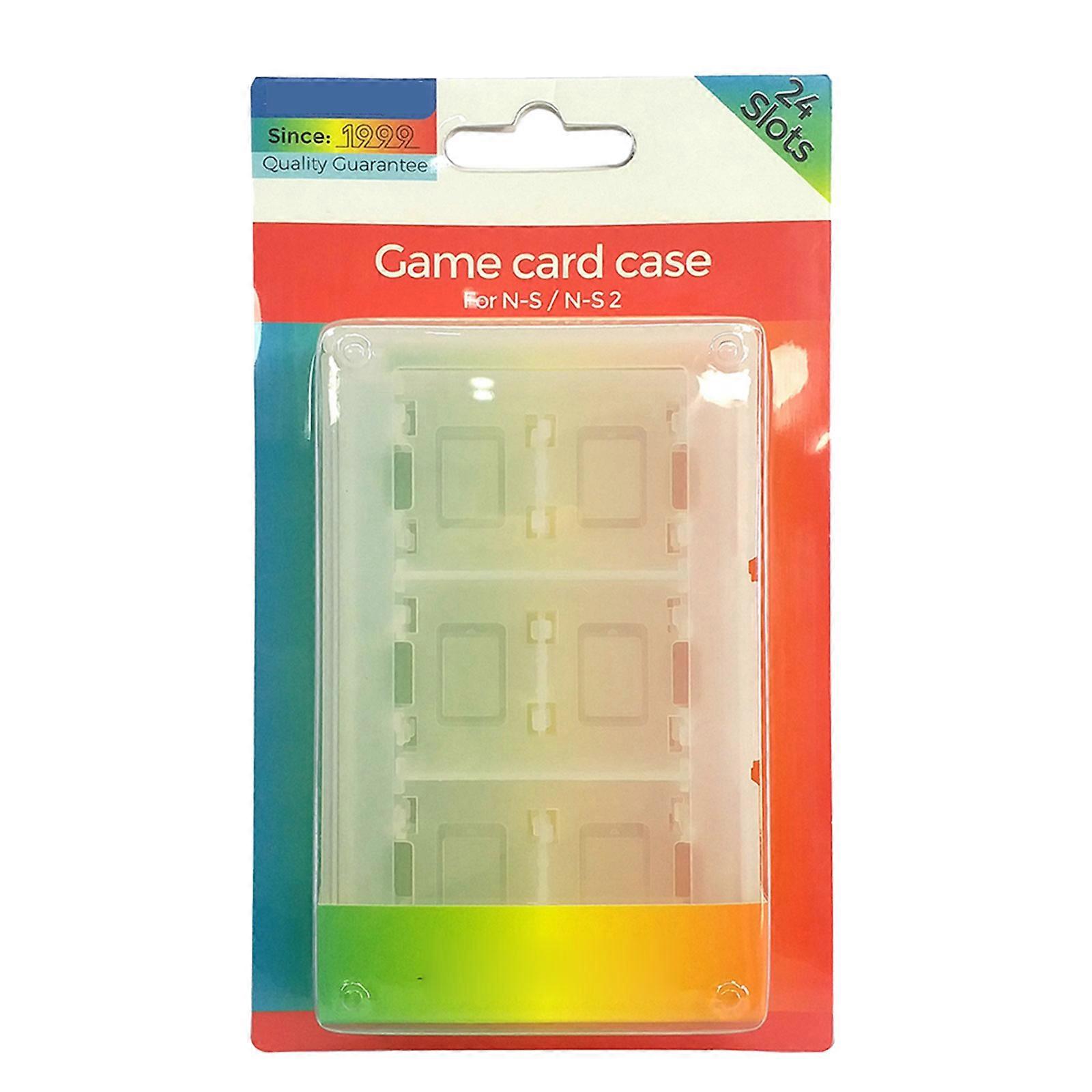 Storage Box Hard Box Game Card Storage Case for NS2 Portable Card Container Organizers 24 Slot Game Cartridge Holder  White