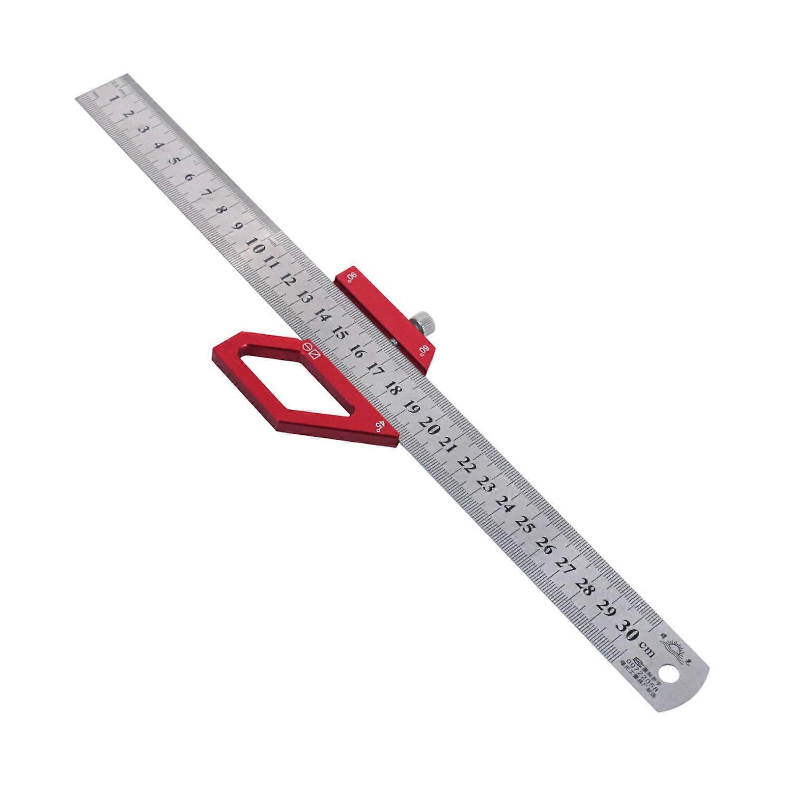 Professional Woodworking Measure With 45 60 90 Degree Corner Measurement For Accurate Cutting And Centerline Marking Multicolor