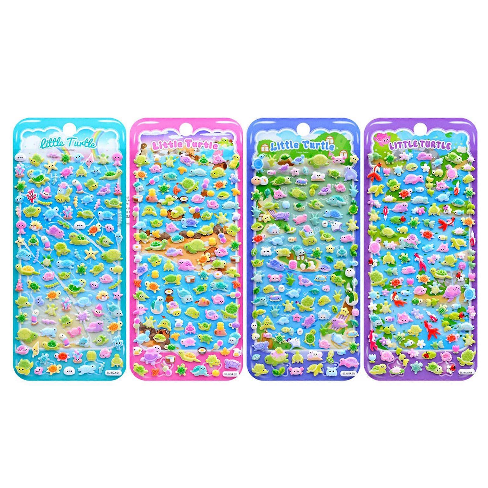 Reusable Tiny Patches for Water Bottle, Notebook, Scrapbooking Cute 3D Sticker Cartoon Sticker Tiny Handcraft Sticker Multicolor