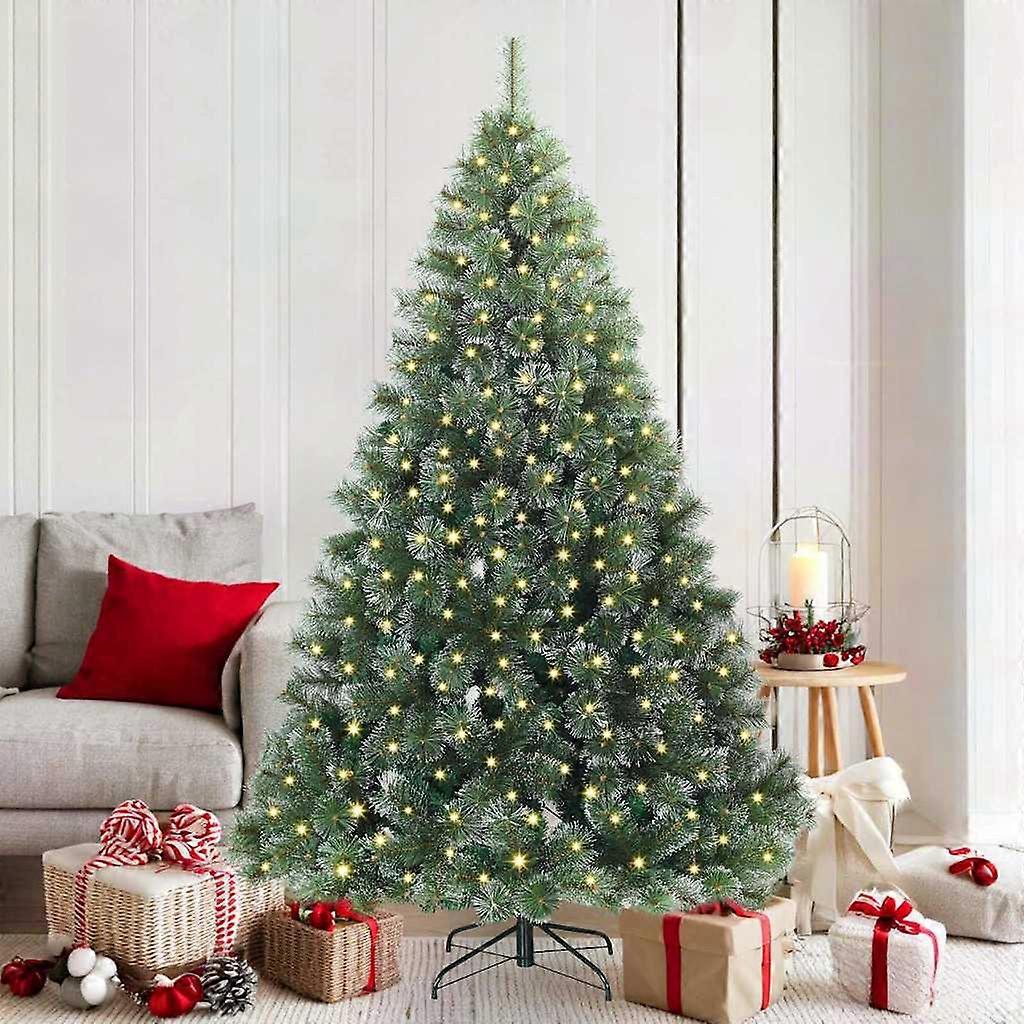 Artificial Christmas tree with 300 LEDs, green, 180 cm, PE and PVC