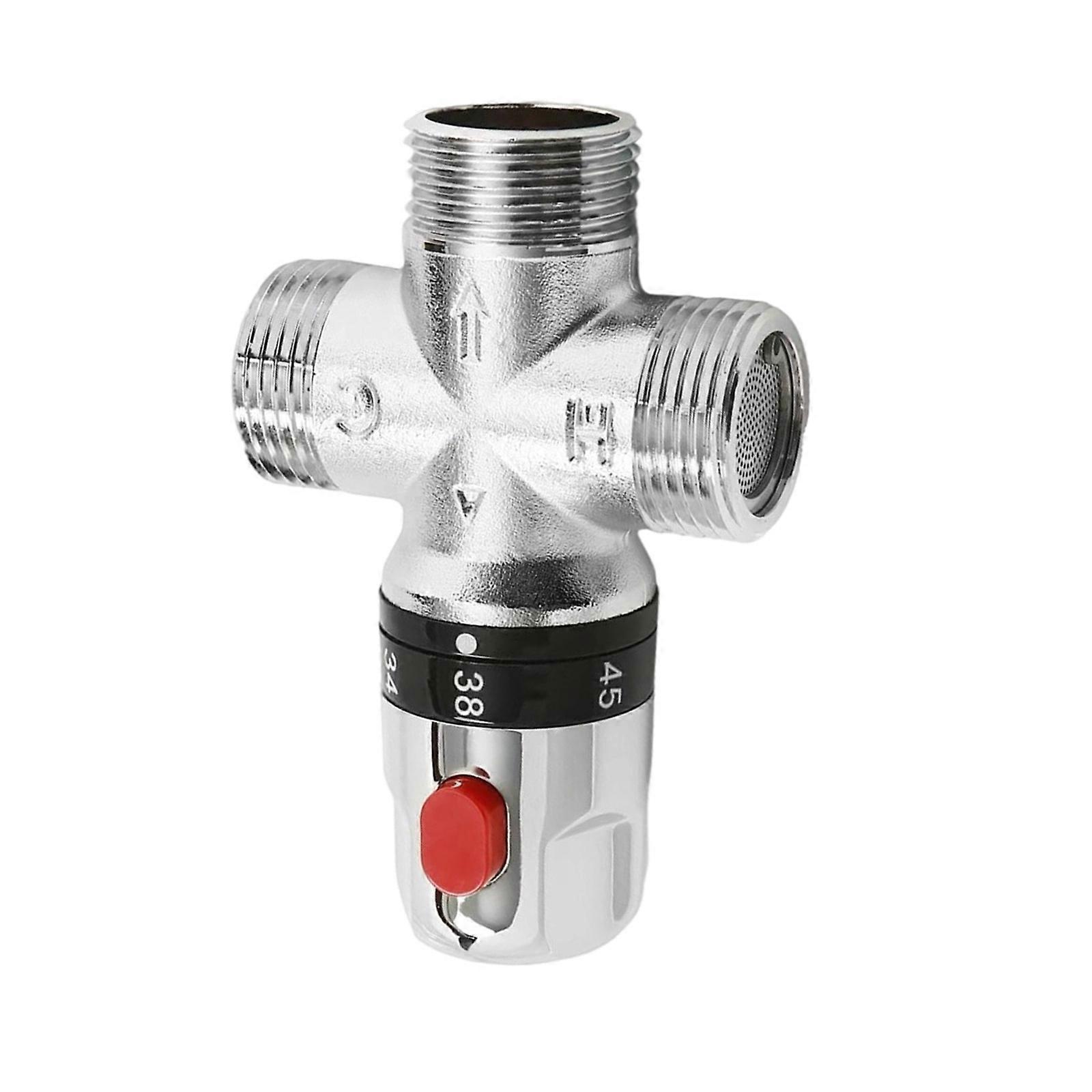 Brass Thermostatic Valves Temperature Regulator Valves Upgrades for Precise Temperature Control In Shower & Pipe Systems Multicolor