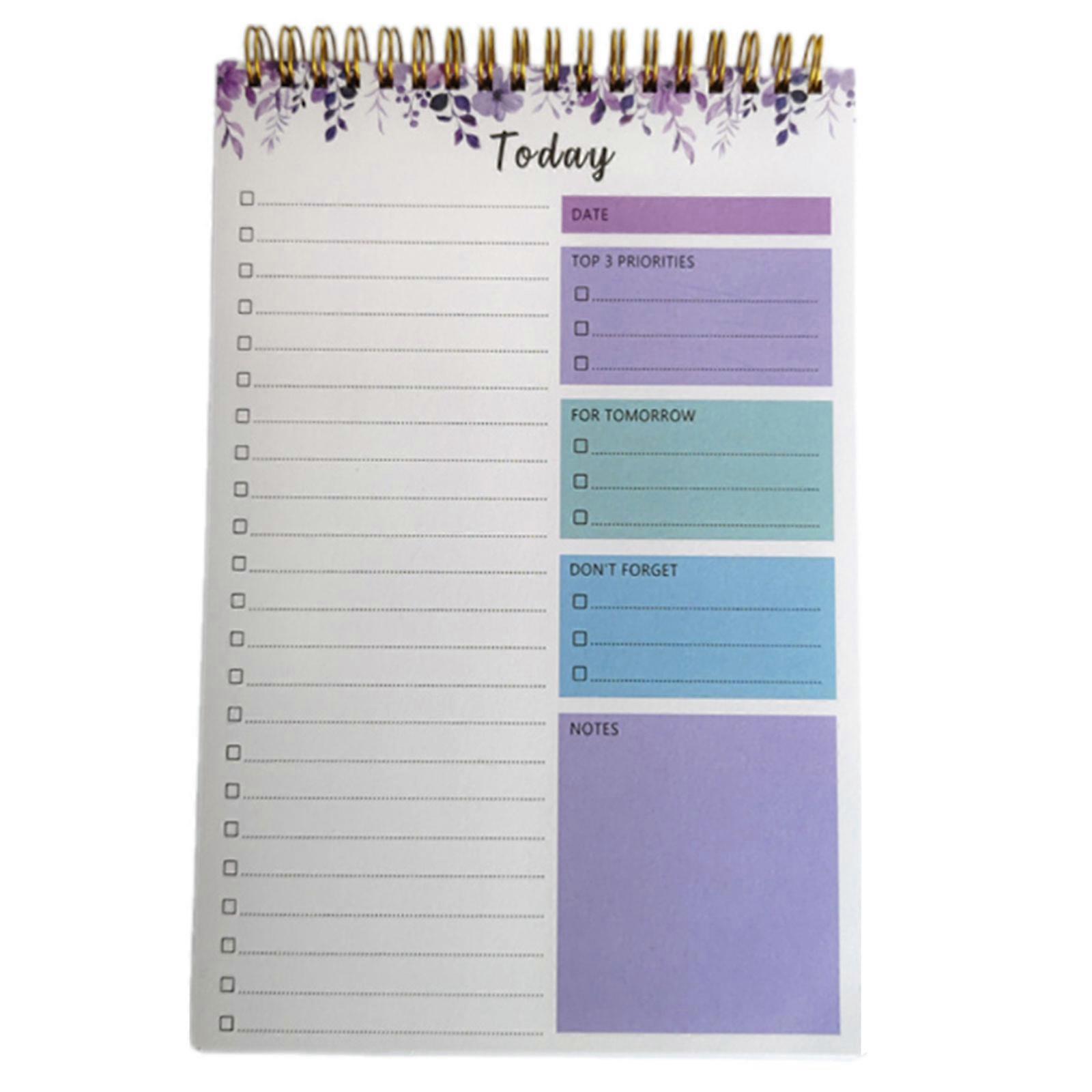 Recycled Paper Notebook With Multiple Color Option And Built In Planner For Efficient Work  Purple